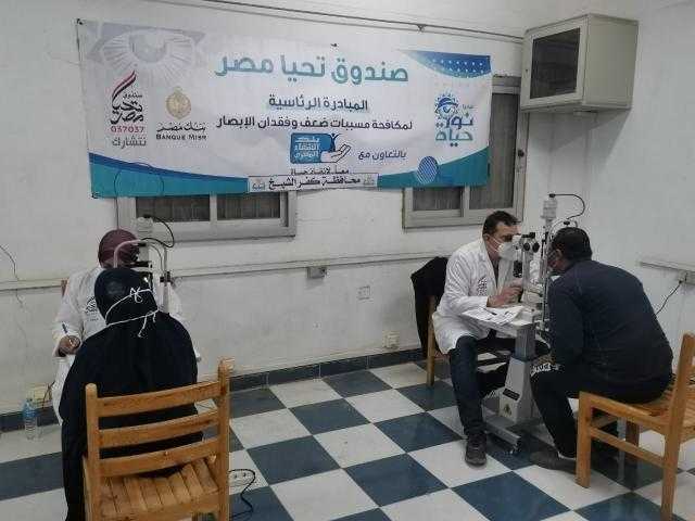 قوافل «نور حياة» تستقبل 1000 مواطن خلال يومين بقرية «الجرايدة» بمركز بيلا