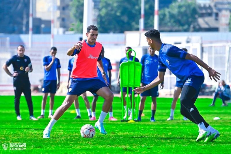 تقسيمة فنية مطولة في مران الزمالك استعدادًا لبروكسي