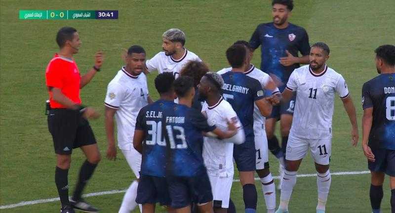 البطولة العربية| الشباب يتقدم على الزمالك في الشوط الأول بهدف بانيجا