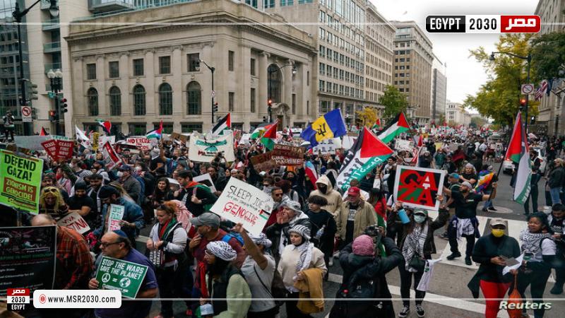 تظاهرة مؤيدة للفلسطيين في واشنطن