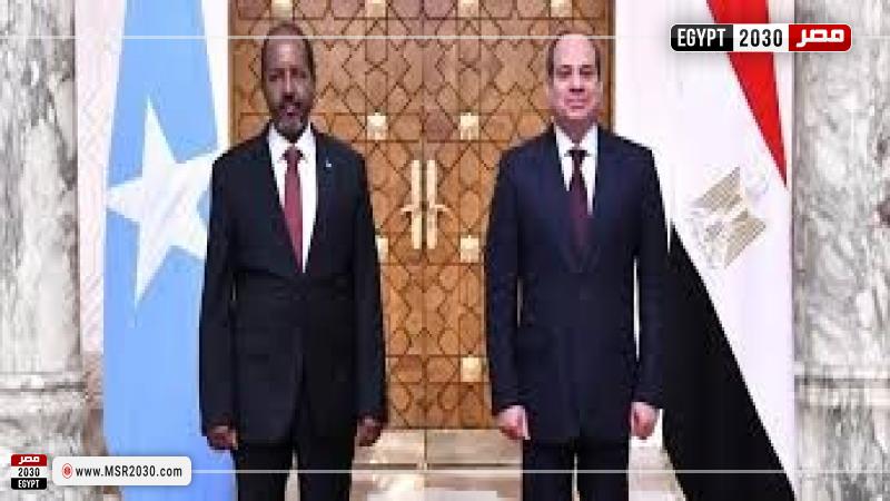 الرئيس السيسي ونظيره الصومالي 