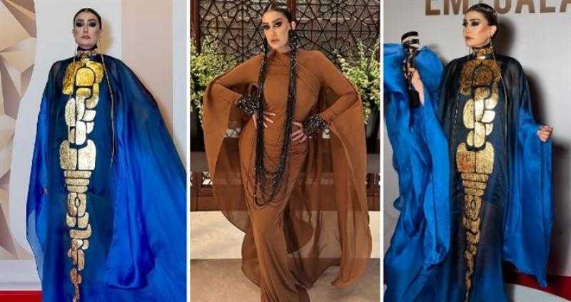 غادة عبد الرازق بفستانين محتشمين في حفل Emi Gala