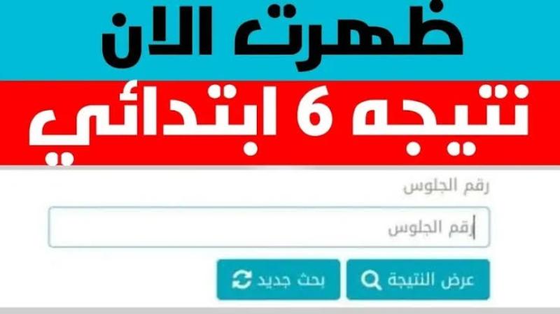 نتيجة الصف السادس الابتدائي بالاسم 2024