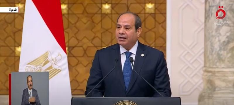 السيسي يستعرض مع رئيس أذربيجان جهود مصر لدعم أهالي غزة