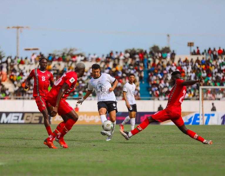 منتخب مصر يتأخر بهدف أمام غينيا بيساو في الشوط الأول