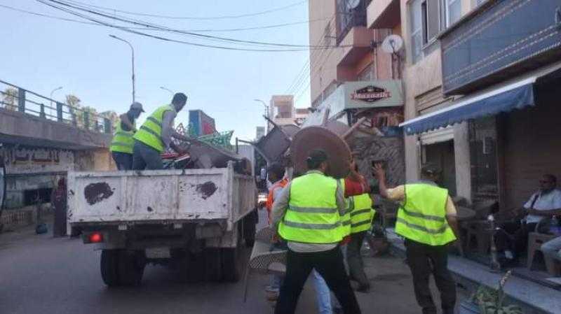 رفع 793 حالة إشغال طريق مخالف خلال حملات مكبرة بنطاق 6 مراكز بالبحيرة