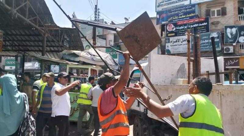 رفع 543 حالة إشغال طريق مخالف خلال حملات مكبرة بنطاق 4 مراكز بالبحيرة