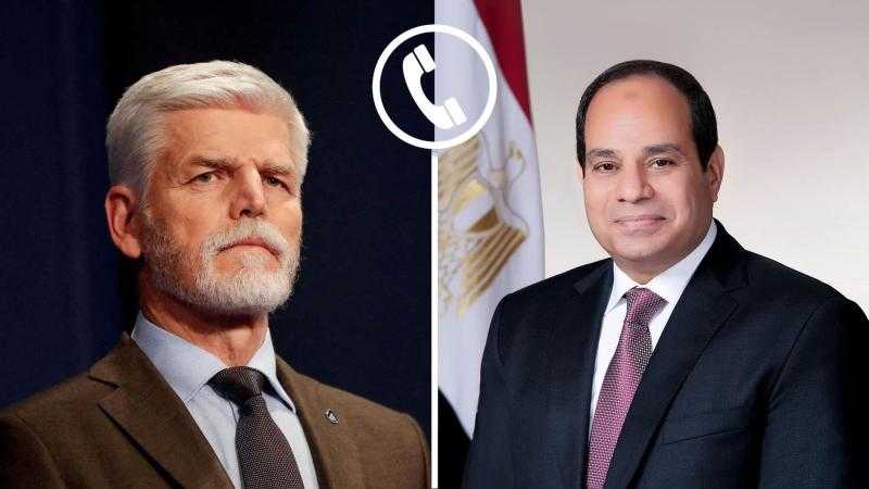 السيسي يؤكد لنظيره التشيكي ضرورة التوصل لوقف إطلاق النار بغزة