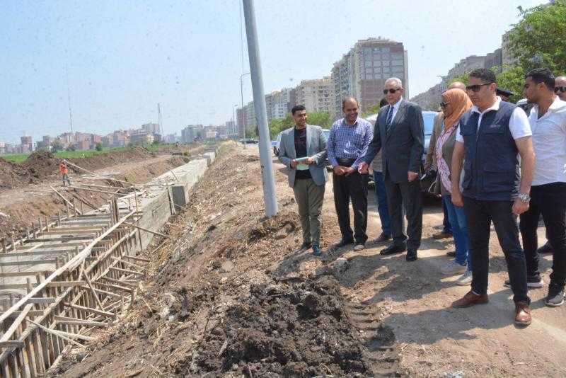 محافظ الغربية يتفقد الأعمال الجارية بمحور طريق محلة منوف بمركز طنطا