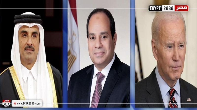 بيان مشترك بين مصر وأمريكا وقطر