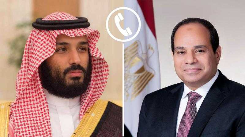 الرئيس السيسي وبن سلمان يتوافقان على ضرورة التوصل إلى وقف فوري لإطلاق النار في قطاع غزة