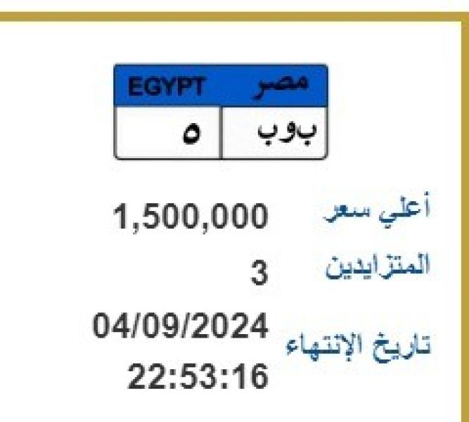 أسعار اللوحات المعدنية المميزة تصل لـ 1.5 مليون جنيهl صور