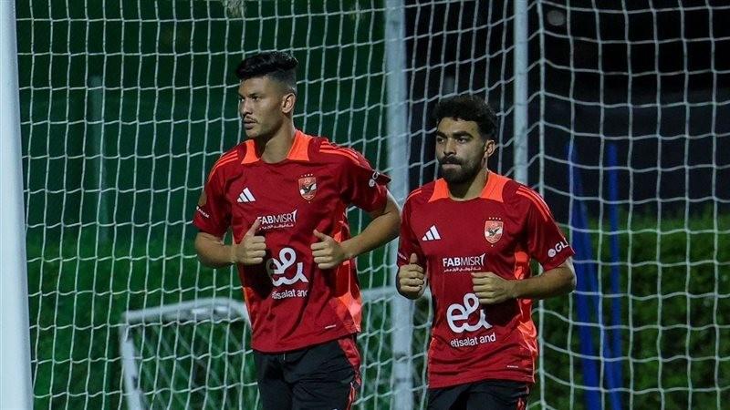 تدريبات تأهيلية لثنائي الأهلي قبل مواجهة الزمالك